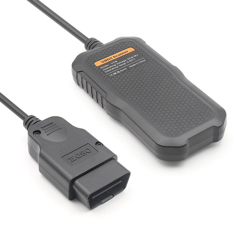 V318 OBD Code Reader Автоматический сканер с цветным экраном, 10 языками и 9 протоколами для обнаружения неисправностей
