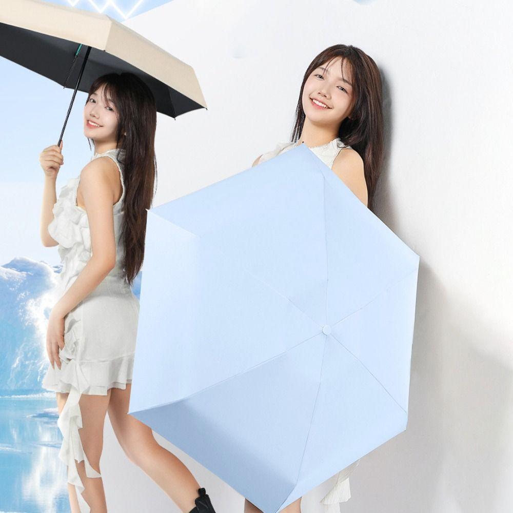 Reinforced Umbrella Rack Capsule Foldable Umbrella Windproof Rain Umbrella Sunshade Umbrella Women