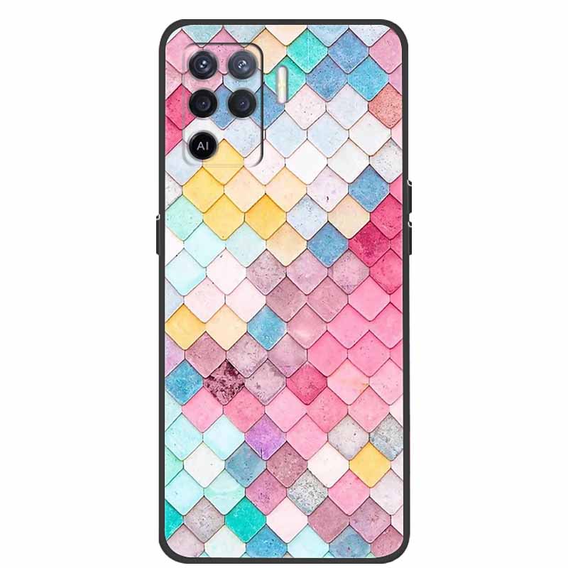 Для чехла OPPO Reno5 Lite Чехол Ударопрочный Мягкий силикон ТПУ Задняя крышка Для телефона Oppo Reno 5Z 5 Lite Чехол 5Lite CPH2205 Fundas