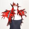 Модный плащ-накидка из перьев, костюм для сценического выступления, жилет из перьев, фальшивый воротник, шарф, маскарад, ролевые игры, аниме-аксессуары