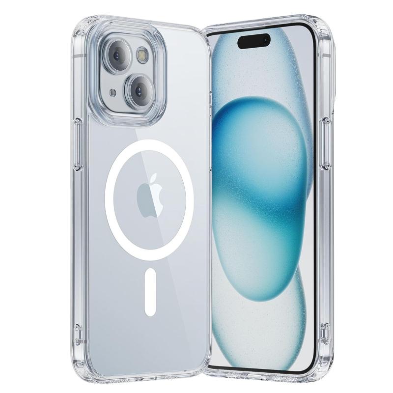 Магнитный прозрачный чехол для iPhone 17 16 15 14 13 11 12 Pro Max Plus Прозрачный чехол Крышка для беспроводной зарядки Совместимый с Magsafe