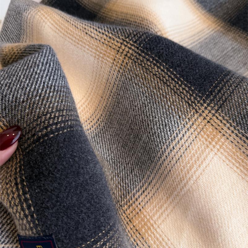 Luxury Plaid Scarf Winter Warm Cashmere Women Long Pashmina Foulard Female Scarves Lady Tassel Shawl Wraps Design New