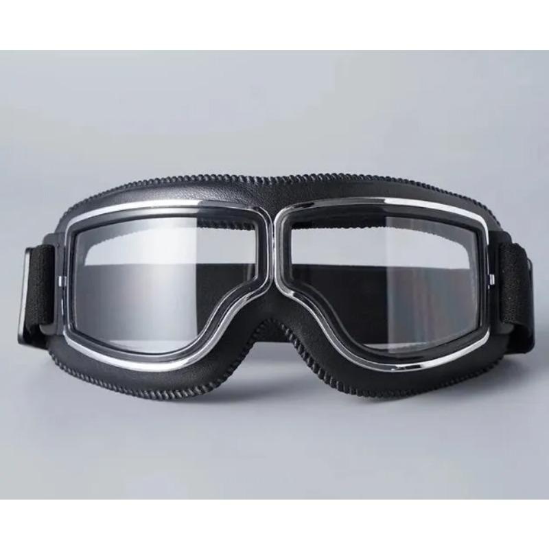 Мотоциклетные очки, ветрозащитные очки для мотоциклетного шлема, солнцезащитные очки, ретро, ​​универсальные складные кожаные аксессуары для мотоциклов в стиле ретро