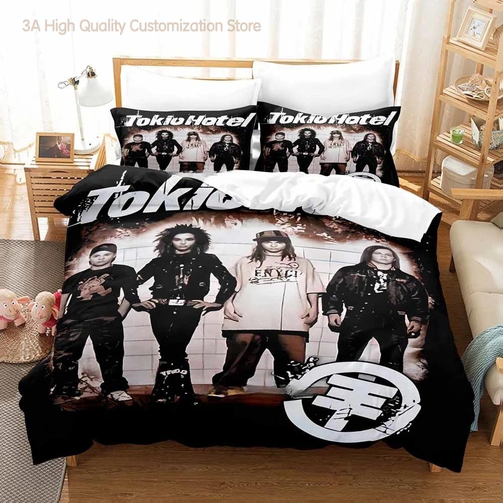 Постельное белье Tokio Hotel Односпальное Twin Full Queen King Размер Комплект постельного белья для спальни взрослых мальчиков Комплекты с пододеяльником 3D Аниме Комплект постельного белья