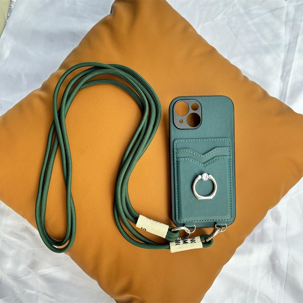 Шнурок-ожерелье Crossbody Чехол-кошелек из кожи для Samsung Galaxy A06 A16 A26 A36 A56 A05S A15 A25 A35 A55 Слоты для карт Чехол с кольцом