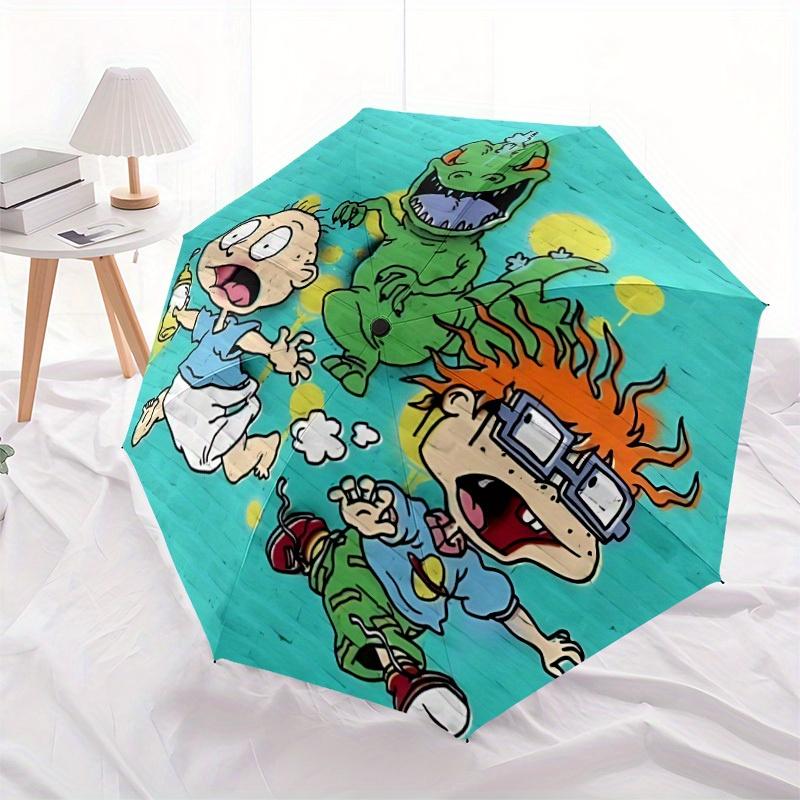 1pc Rugrats Automatic Opening/closing Umbrella, Foldable Sunshade, Perfect Gift for Friends, Durable Handle y250812080