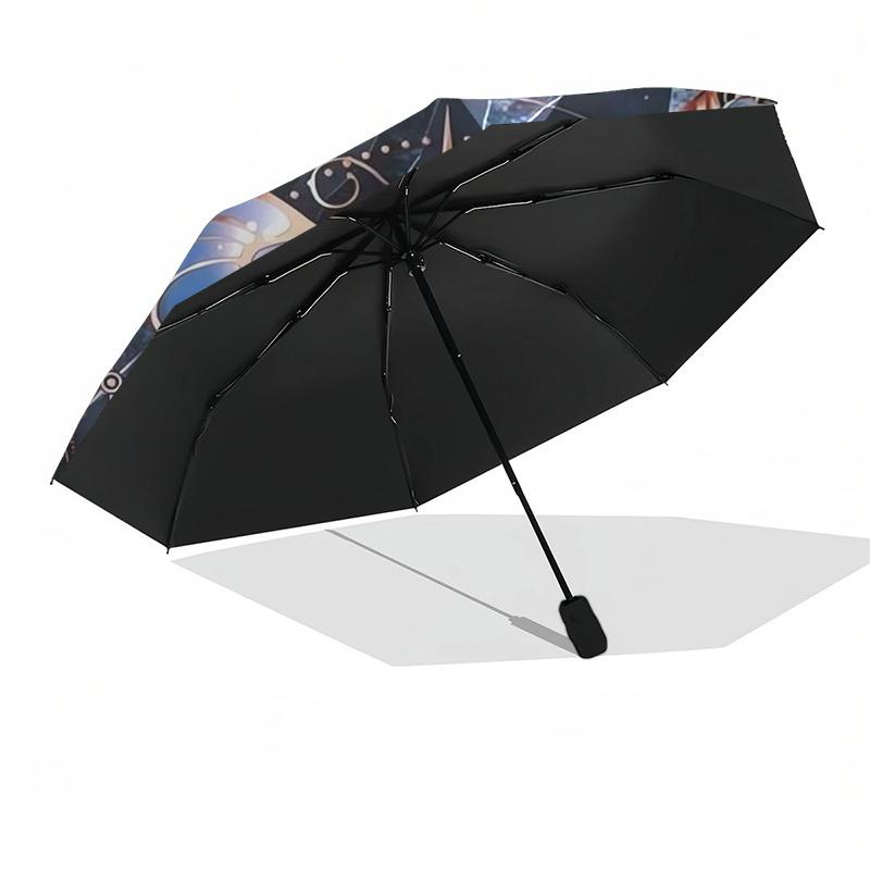 1pc Butterfly Flowers Mandala Artwork Umbrella with Plastic Handle,Suitable for All Seasons Home Travel Outdoor UmbrellaDD158