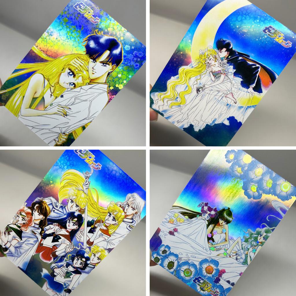 Diy 15pcs/set Pretty Guardian Sailor Moon Self Control Collect Signature Trading Flash Card Anime Colorful Flash Christmas Gift