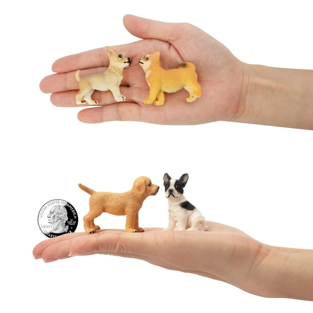 TOYMANY Набор из 12 фигурок собак - Мини-фигурки животных, Модели собак, Реалистичные модели животных, Мини-модели, Популярные животные, Игрушки, Подарки, День Рождения