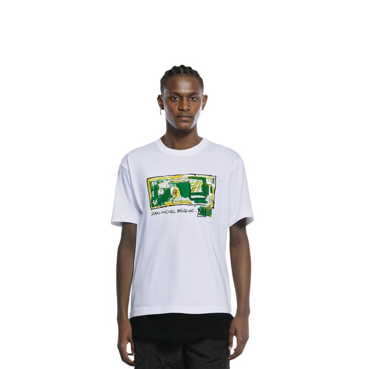 Uniqlo X Коллаборация с Jean-Michel Basquiat Весна/Лето 2024 Передний Графический Принт Футболка с коротким рукавом Унисекс Топы Белый 470740-00
