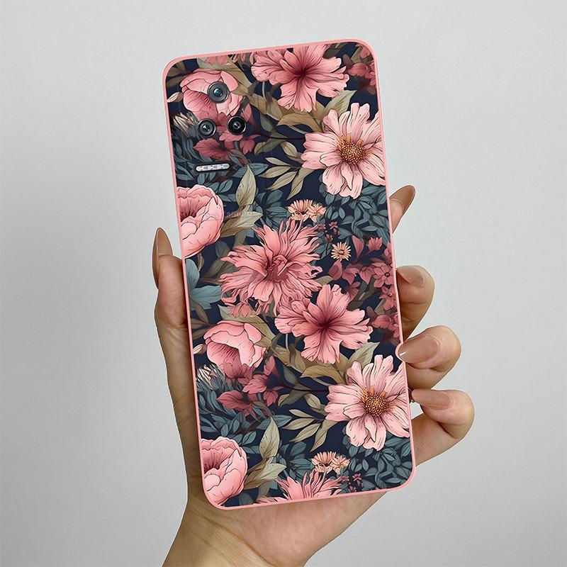 Чехол для телефона Xiaomi Poco F4 POCOF4 5G Силиконовый Мягкий ТПУ Защитная Задняя Крышка Корпус Окрашенный Печатью Ударопрочный Корпус