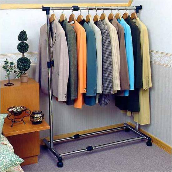 IRIS OHYAMA Hanger Rack Pipe Hanger Single Width Load Capacity 25kg Black Silver 80-130cm (Extendable) PI-1800M