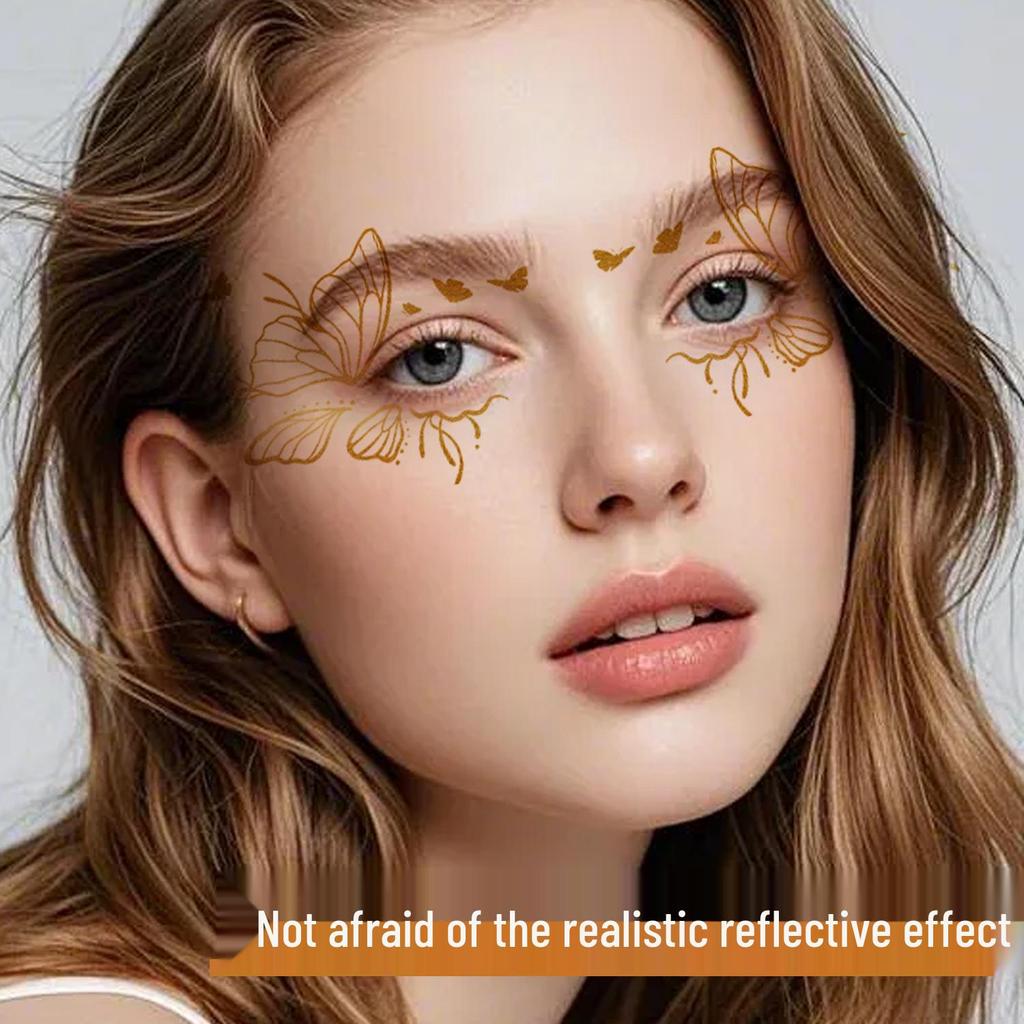 3D наклейки-тату для глаз с бабочками: Стойкий, Водостойкий, Потостойкий для Сценического Макияжа