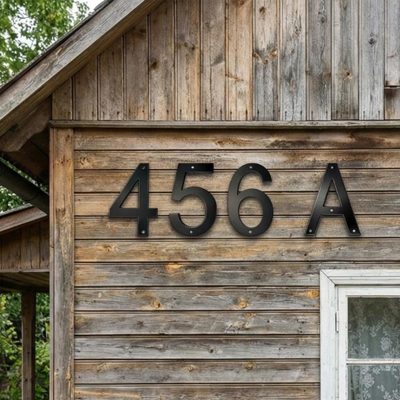 Современная акриловая табличка с номером дома, дверная наклейка, номерной знак со винтом, современные цифры, адресный знак, простая установка