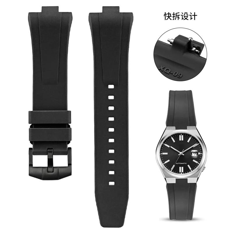 Ремешок из фторкаучука для Citizen NJ0150 NJ0151 NJ0158 FKM Мужской Выпуклый Быстросъемная Пряжка из нержавеющей стали Ремешок для часов Браслет 9 мм