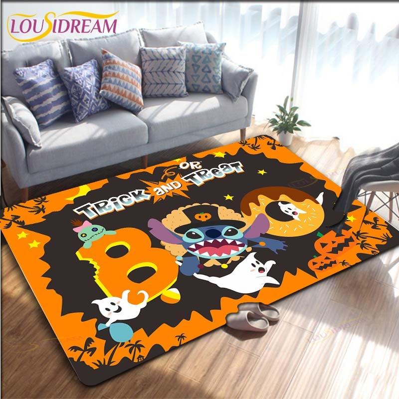 Мультяшный Аниме Стич Ковер для Гостиной Фигурка Напольные Коврики для Спальни Детский Игровой Ковер Кухня Ванная Нескользящий Коврик