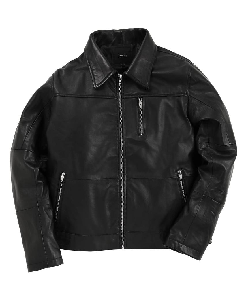 Shop Reproduction Leather S F Black Genuine Leather Lightweight Long Rider Double Rider Single Rider Leather Jacket [JIGGYS SHOP] Ziggy's Men's