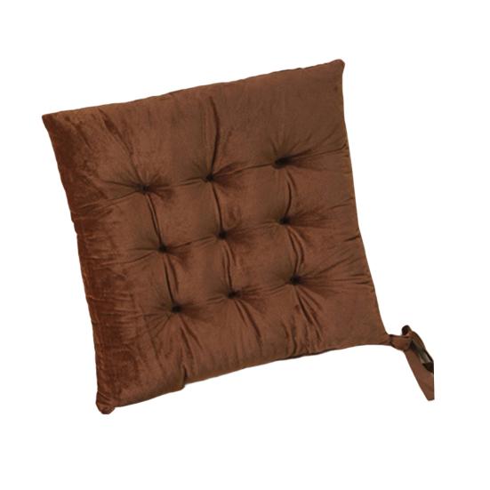 Подушка на сиденье Кристальный бархат Ткань Утолщенная Высокоэластичная Губка Подушка для комфорта при длительном сидении Противоскользящий дизайн Однотонная Подушка для стула