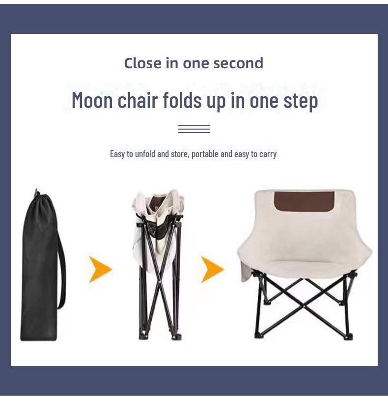 Portable Outdoor Folding Chair - Camping, Fishing, Art Sketching, Reclining Moon Chair
