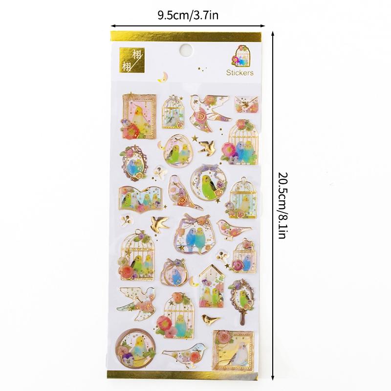 Crystal Drops Glue Stickers 3D Relief Golden Butterfly Sticker Diy Scrapbook Diary Mobile Phone Case Paster Decals Stickers