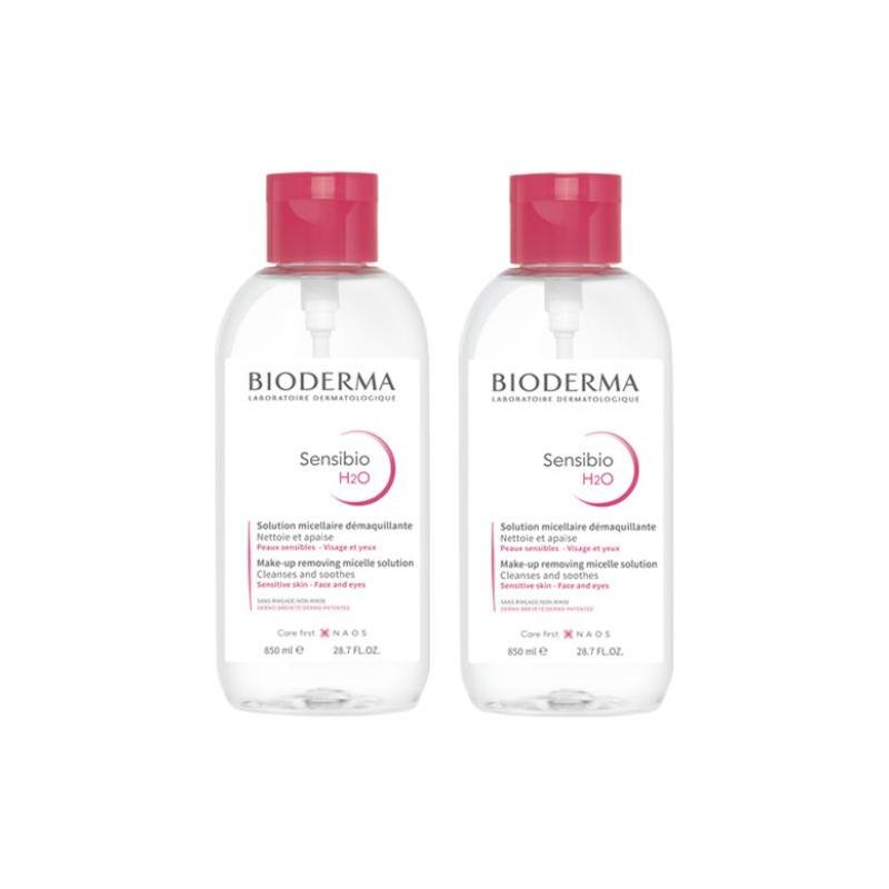 Bioderma Смывка для макияжа с пудрой, для чувствительной кожи, нежная и успокаивающая 850 мл*2
