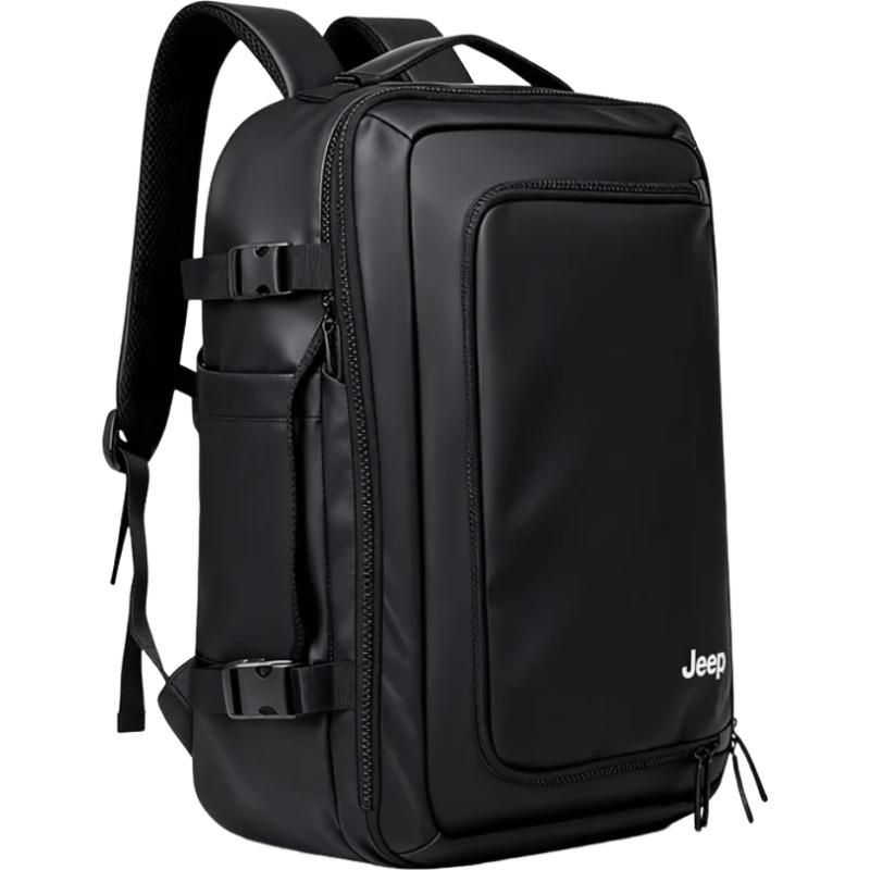 Jeep Multi-Functional Large Capacity Short Trip Daily Commute Laptop Backpack Men Backpack Black PP51X02513-3