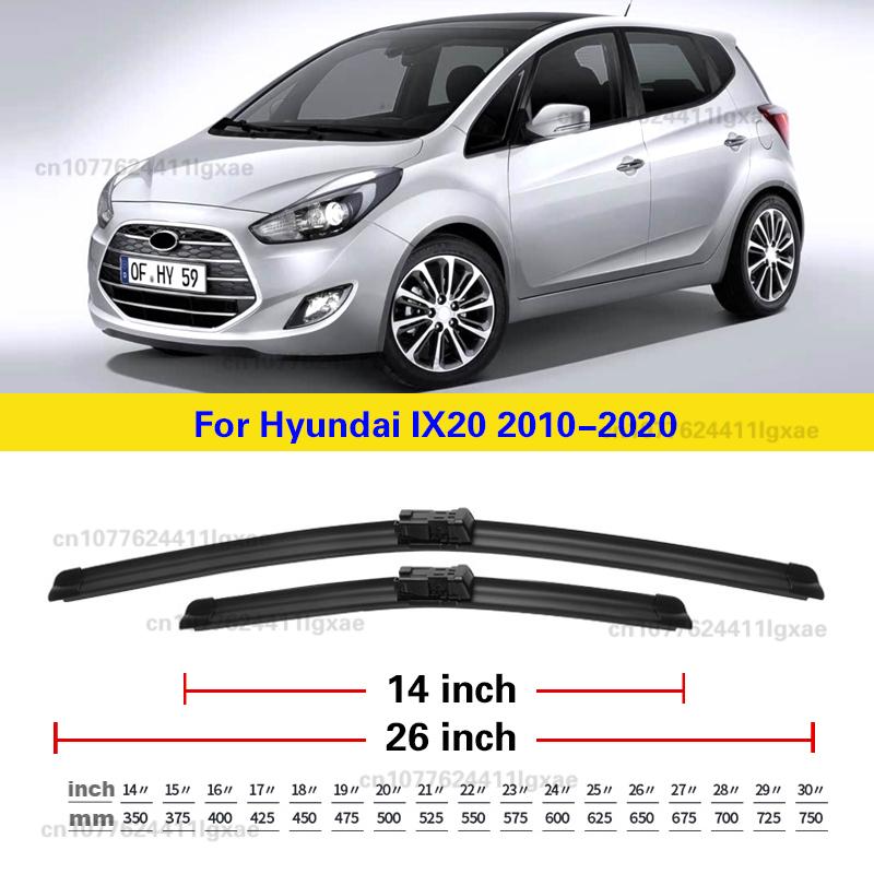Wiper Front & Rear Wiper Blades Set For Hyundai IX20 2010 - Windshield Windscreen Window Rain Brushes 26"+14"+12"