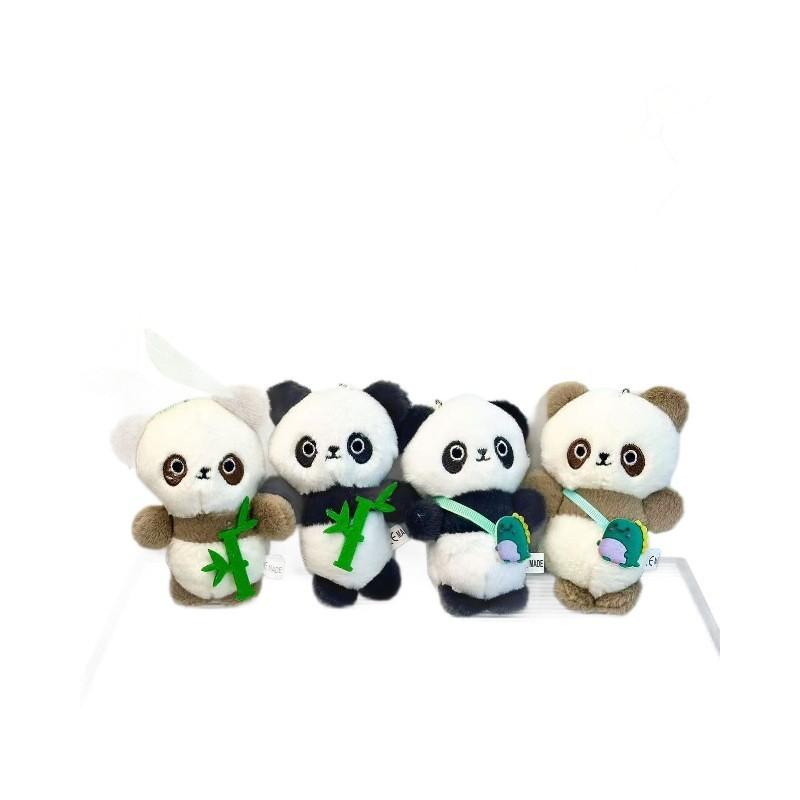 Bamboo Panda Cuddly Keychain Cartoon Children Backpacks Hanging Plush Dolls