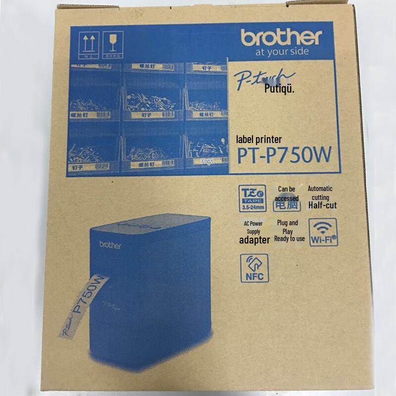 Беспроводной принтер этикеток Brother PT-P750W, штекер CN (адаптер в комплекте)