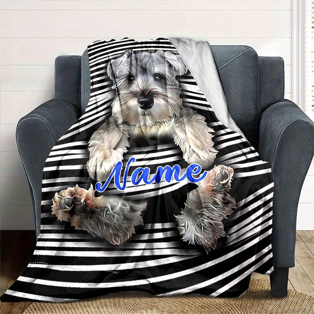 Cute Dog In Pocket Design Home Blanket Gift For Pet Loverst60