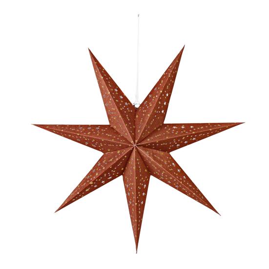 Christmas 3D Paper Star Lantern 7 Point Hollow Paper Star Lampshade Hanging Decoration for Christmas New Year Wedding Party Holiday Birthday