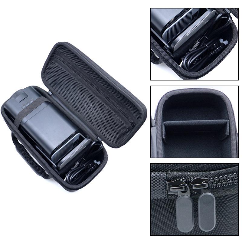 EVA Portable Projector Carrying Case with Hand Strap Mesh Pocket Home Theater Projector Storage Bag for Projector & Accessories