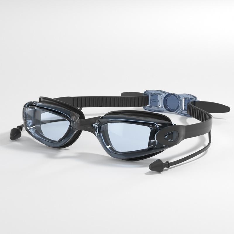 Профессиональные очки для дайвинга Гальваническое покрытие Мужские и женские Все в одном Затычки для ушей Очки Антизапотевающие Водонепроницаемые HD Очки для плавания