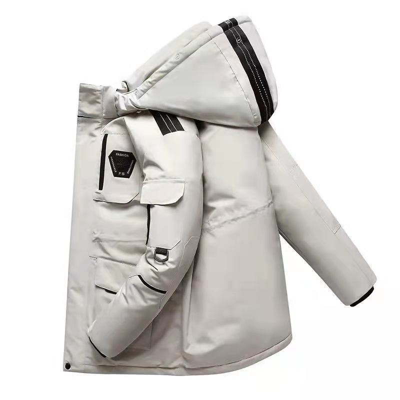New Winter Men's Down Jacket Mid-length Couple Tooling Down Jacket