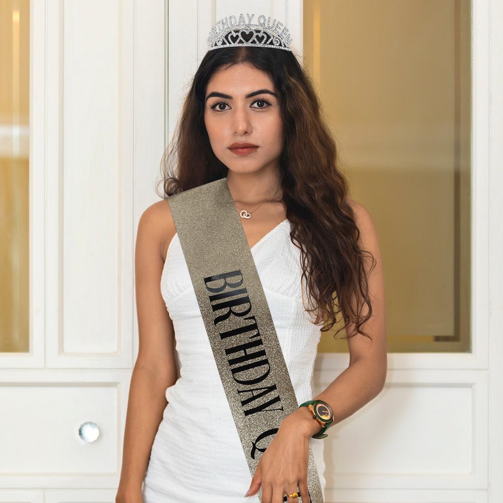 Bling Women Girl Princess Crown Birthday Headpiece Hair Hoop Birthday Queen Headband Party Tiara