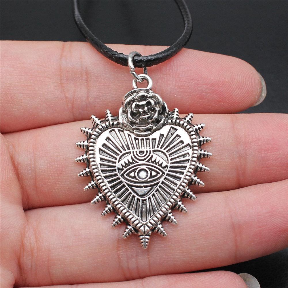 Колье 45 см Кожаная цепочка Большой Глаз Гора Минималистичные ювелирные компоненты QN029