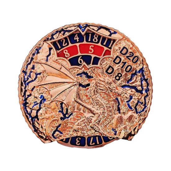 7-в-1 Винтажный Дракон Рулетка Кости Fidget Spinner Прочная цинковый сплав Вращающийся металл