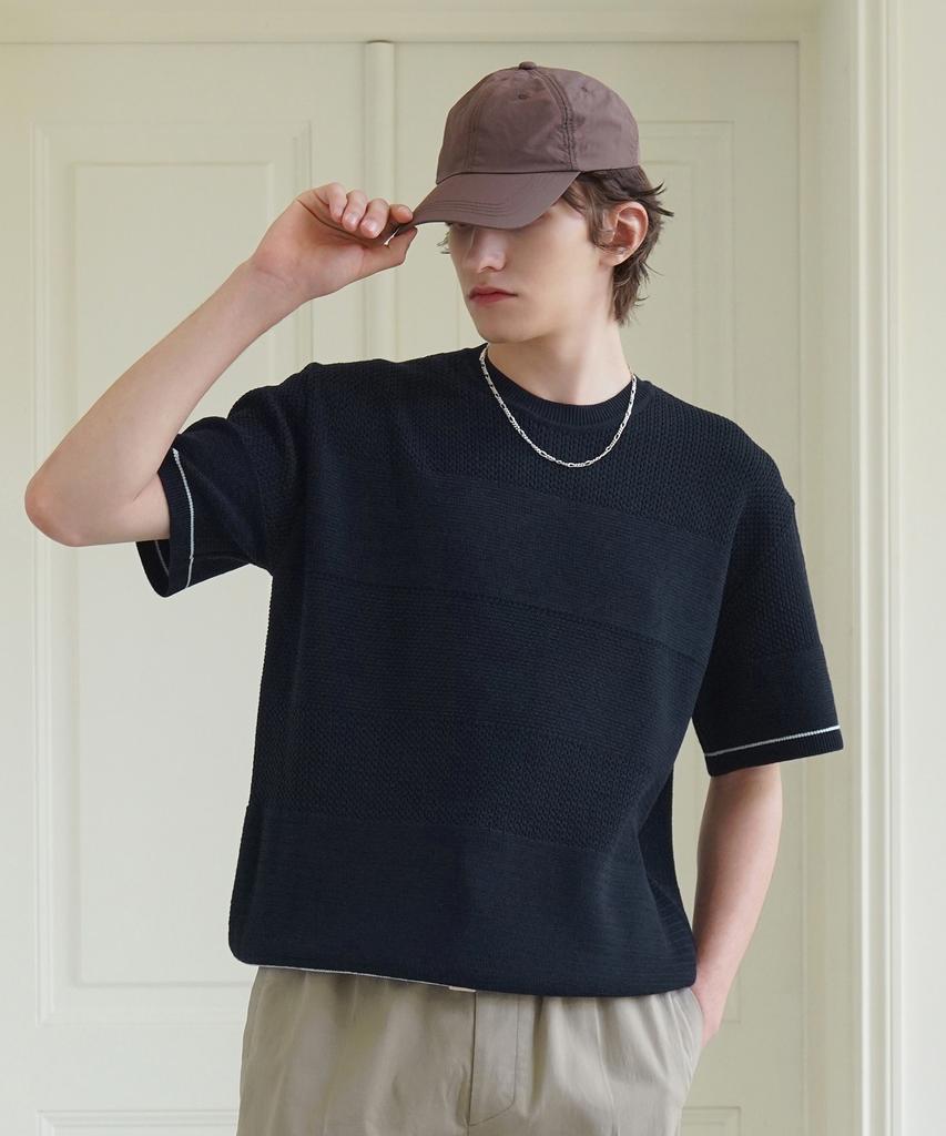 PELOTE Round Mix Short Sleeve Knit