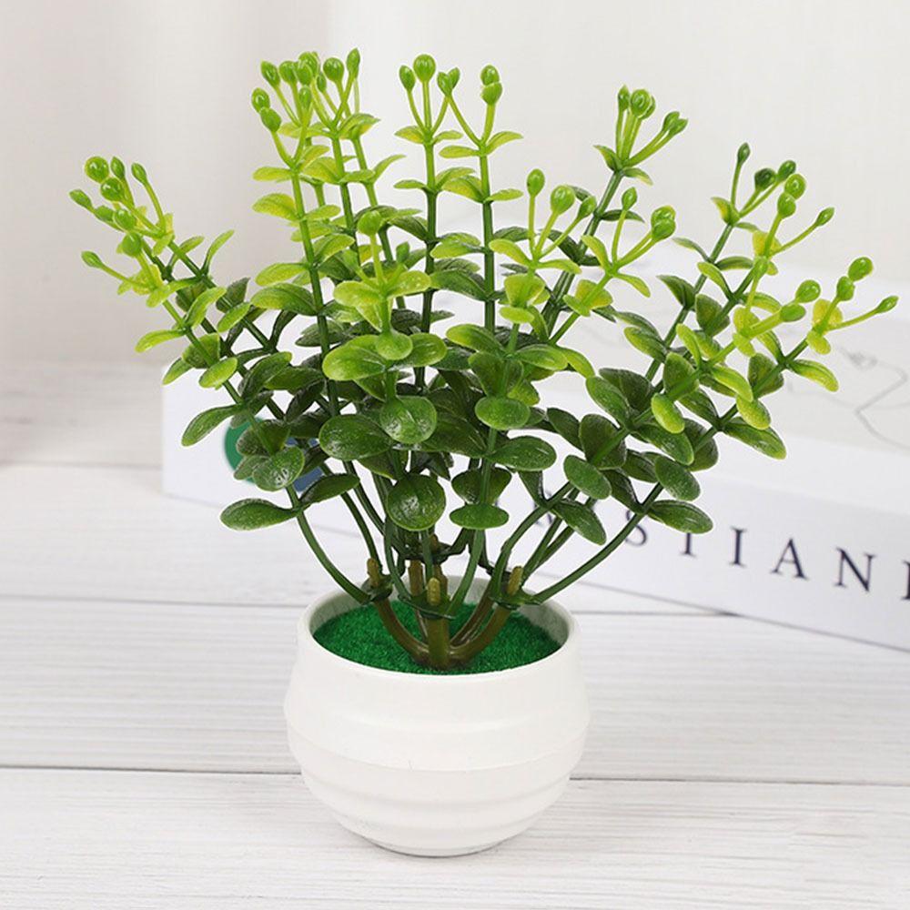 Яркие искусственные растения бонсай зеленая искусственная трава в горшках подарок реалистичные горшечные растения