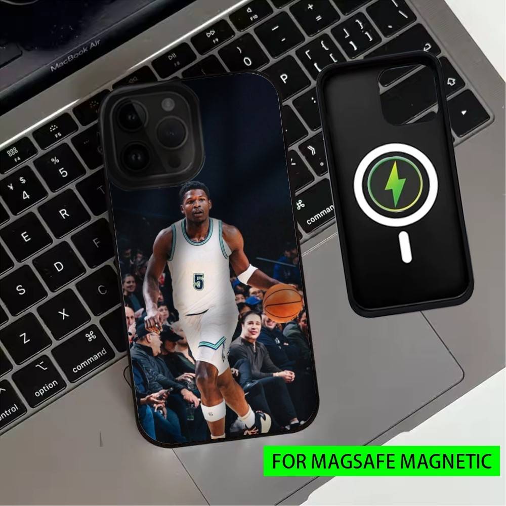 Basketballstar A-Anthony Edwards Phone Case For iPhone17,16,15,14,13,12,11 Plus,Pro Max Magnetic For Magsafe Wireless Charging