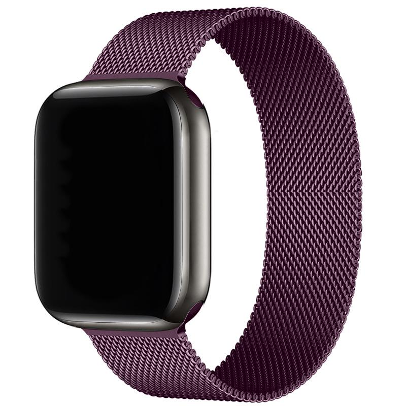 Совместим с Apple Watch S10 Магнитный стальной миланский ремешок для iWatch 5-9 SE.