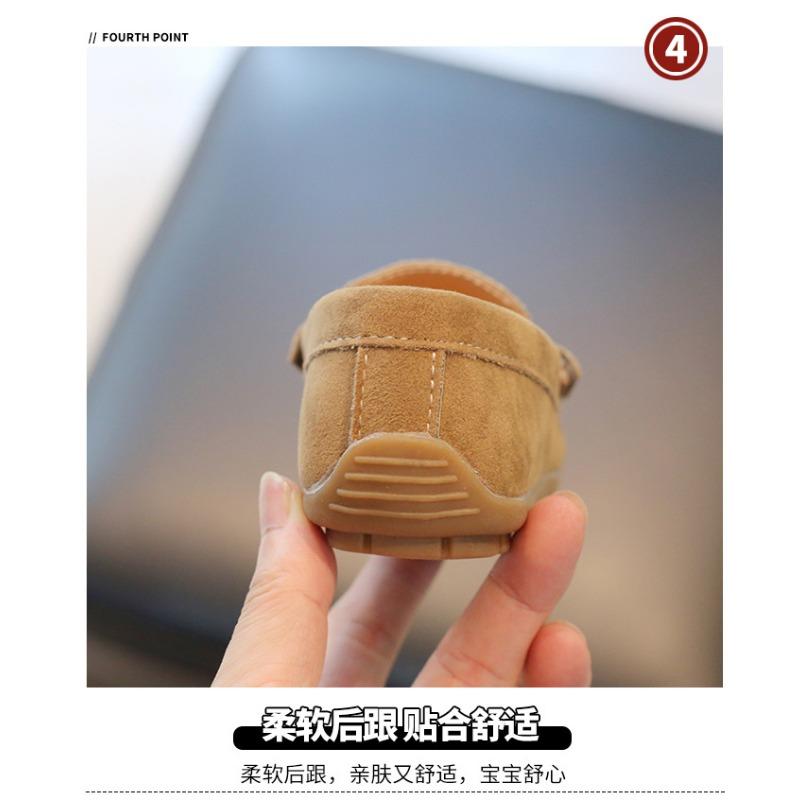 Ботинки для мальчиков Bean, весна и осень, новые, мягкие, средние, детские, одинарные туфли, корейская версия детских педальных туфель, маленькие, кожаные туфли