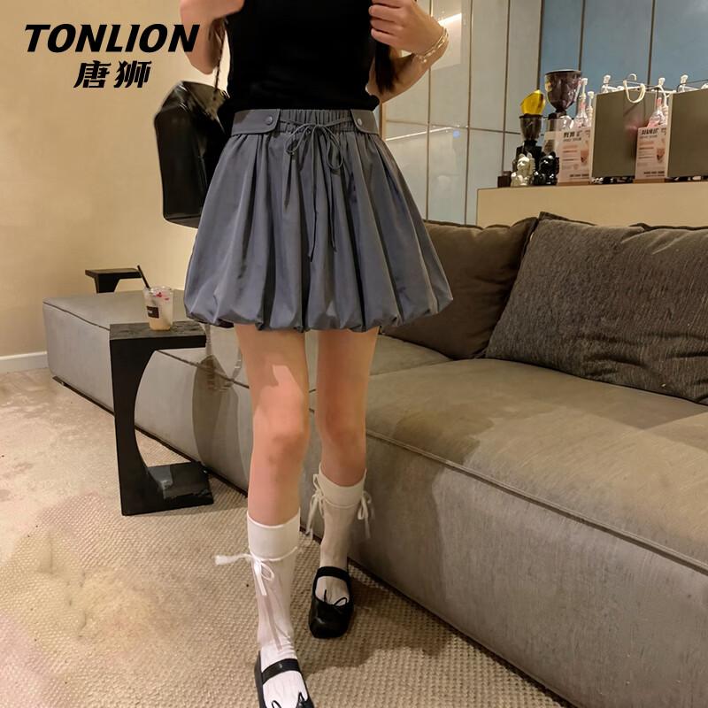 Женская мини-юбка TonLion А-силуэта с поясом