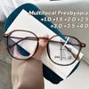 Очки для пресбиопии для женщин и мужчин, унисекс, блокирующие синий свет, очки для дальнего зрения, готовые мультифокальные очки для чтения до +4,0
