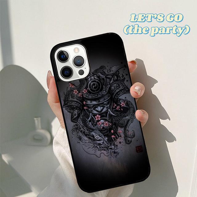 Осенняя японская маска самурая они Чехол для телефона для iPhone 16 15 12 mini 11 13 14 Pro Max SE 2020 Apple 6S 7 8 Plus Coque