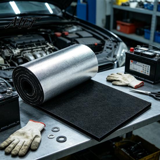 Battery Heat Insulation Cover Universal Car Kit, Blanket & Aluminum Foil Tape, Thermal Wrap Anti-Conductive for Hot Cold Weather Protection Automotive