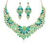 2026 Vintage Necklace Set Women 2 Piece Set Leaves Flower Exaggerated Luxury Jewelry New Bride Wedding Accessories