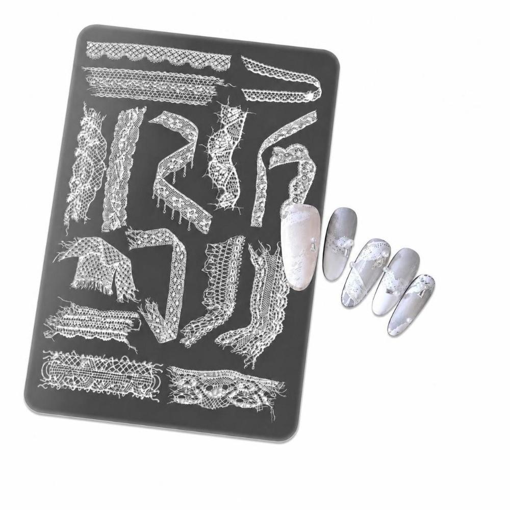 Hollow Floral Nail Art Printing Template Lace Ribbon DIY Manicure Stencils Nail Art Supplies