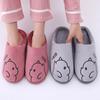 Зимние тапочки, женская хлопковая обувь, милые розовые медведи, толстые флисовые теплые мужские домашние повседневные тапочки больших размеров