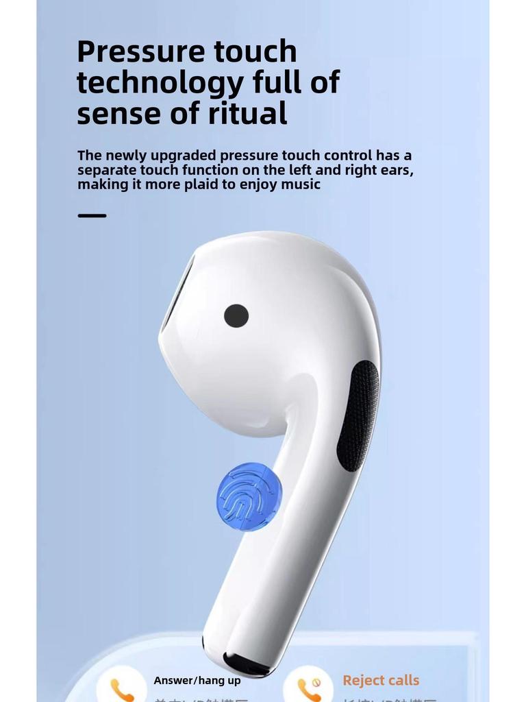 Беспроводная Bluetooth-гарнитура Pro4 Dual Ear In-Ear 2025 года — четвертое поколение, сверхдлительное время работы в режиме ожидания